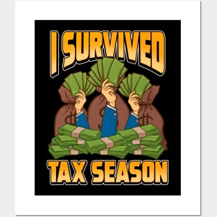 Funny Accounting I Survived Tax Season Accountant Posters and Art